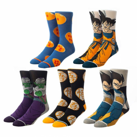 Dragon Ball Z 5-Pair Pack of Crew Socks